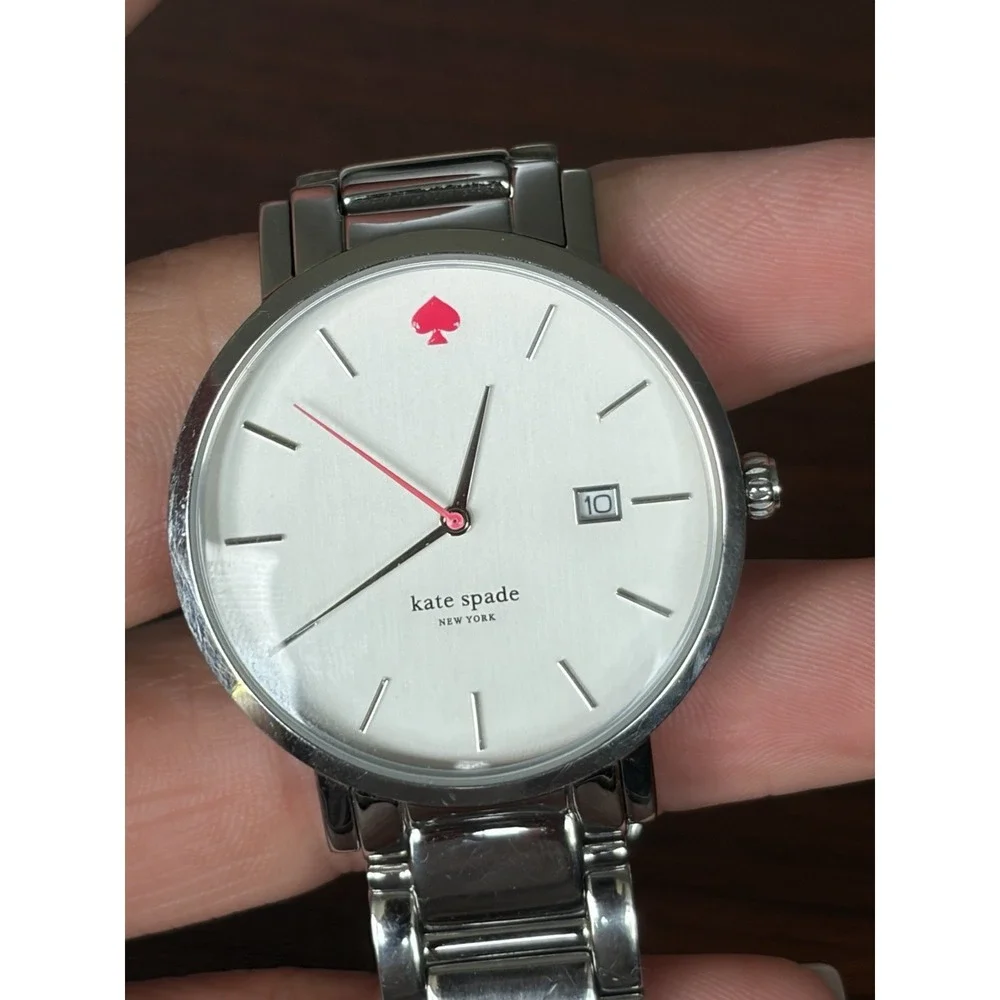Kate Spade New York Gramercy 0008 Watch Womens Silver Stainless Analog Quartz